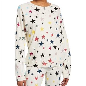 Monrow Color Stars Raglan Sweatshirt, M